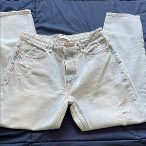 Zara Light Blue Straight Leg Jeans